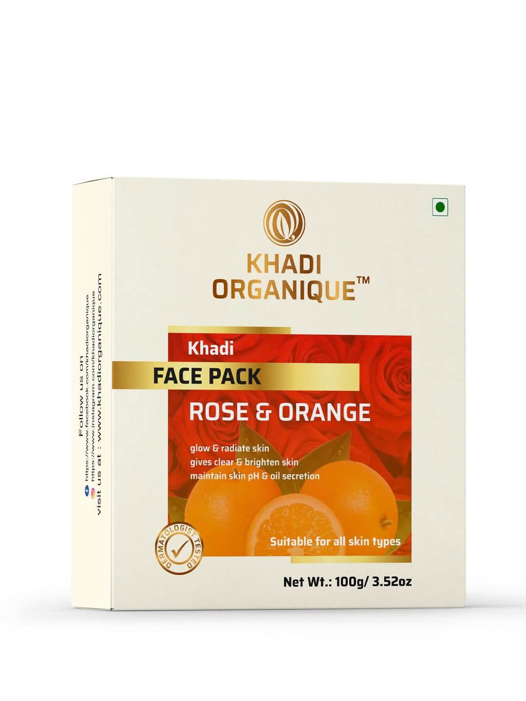 Khadi Organique Rose & Orange face pack